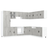 14 Piece Kitchen Cabinet Set Porto Grey Sonoma Engineered Wood 3314997