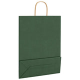 Paper Bags 250 pcs with Handles Green 32x12x42 cm 4101732