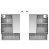 Bathroom Mirror Cabinet with Door Grey Sonoma 50 x 14.5 x 70 cm 889204