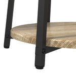 ZNTS Side Table Set - 2 Pieces in Sonoma Oak with Metal 869703
