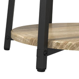 ZNTS Side Table Set - 2 Pieces in Sonoma Oak with Metal 869703