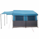Family Tent 4-Person with Roof Blue and Grey 324 x 255 x 230 cm 42004084