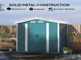 7 x 4ft Garden Shed, Easy to Assemble, Upgraded Galvanised Steel Frame with Foundation Kit, Double T3398P327998