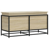 Storage Box with Lid Sonoma Oak 100x40x51.5 cm Engineered Wood 848805