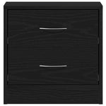 ZNTS Bedside Cabinet Black Oak 40x30x40 cm Engineered Wood 862004