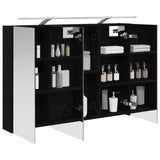 Bathroom Mirror Cabinet Black Oak 100 x 14.5 x 70 cm 889128