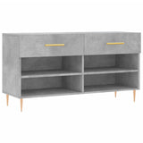 Shoe Bench Concrete Grey 102x35x55 cm Engineered Wood 829728