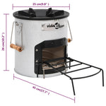Camping Wood Stove Silver 45x25x26 cm Steel 319438