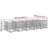 Outdoor Dog Kennel Steel 9.38 m 3124582