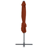 Cantilever Garden Parasol with Steel Pole Terracotta 250x250 cm 312309