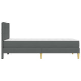 Bed Frame with Mattress Dark Grey 90 x 190 cm Fabric 3415251