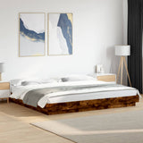 Bed Frame without Mattress Smoked Oak 200x200 cm 3281165