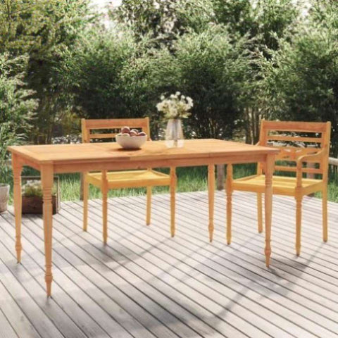 Batavia Table 150x90x75 cm Solid Wood Teak 319165