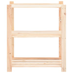 3-Tier Storage Racks 2 pcs 80x38x90 cm Solid Pinewood 150 kg 3051117