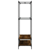 Clothes Rack with Shelves Smoked Oak Engineered Wood 834202