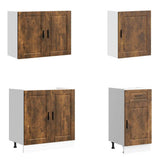 7 Piece Kitchen Cabinet Set Porto Smoked Oak Engineered Wood 3314786