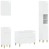 4 Piece Bathroom Cabinet Set DELFT High Gloss White 3417949