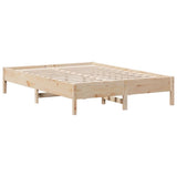 Bookcase Bed without Mattress 140x200 cm Solid Wood Pine 3322909