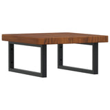 Basin Shelf Wall Mounted Steel and Solid Wood Oak 3302413