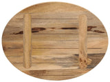 Table Top 60x1.5 cm Round Solid Wood Rough Mango 370006