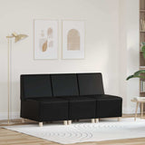 Modular Sofa Unit Armless 3 pcs Black 55 x 74 x 82 cm 3399818