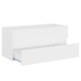 Sink Cabinet with Built-in Basin White Engineered Wood 3071657