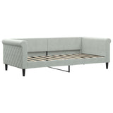 Daybed with Mattress Blue Light Grey 90x190 cm Velvet 3197859