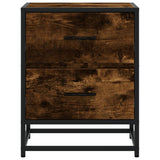Bedside Cabinet Smoked Oak 40x31x50 cm Engineered Wood 848678
