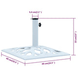 Umbrella Base White 12 kg 49 cm Cast Iron 47867