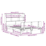 Bookcase Bed without Mattress 140x200cm Solid Wood Pine 3322666