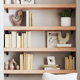 ZNTS Wall Shelf 100x30x cm Untreated Solid Wood Oak 363562