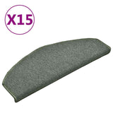Stair Mats 15 pcs 65x24x4 cm Dark Green Half Round Large 322361