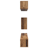 Wall TV Cabinet Wall-mounted 3 pcs Old Wood Engineered Wood 3393345