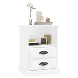 ZNTS Bedside Cabinet High Gloss White 43x36x60 cm 816332