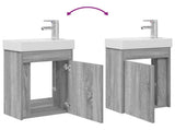 Bathroom Vanity Unit with Tap Grey Sonoma 40.5 x 22.5 x 62 cm 889526