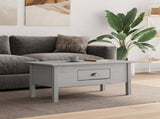 Coffee Table BODO Grey 100x55x45 cm Solid Wood Pine 355070
