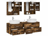 Bathroom Furniture Set 5 pcs Smoked Oak 3406923