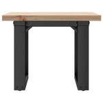 ZNTS Coffee Table O-Frame 40x40x35.5 cm Solid Wood Pine and Steel 3282724