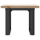 ZNTS Coffee Table O-Frame 40x40x35.5 cm Solid Wood Pine and Steel 3282724