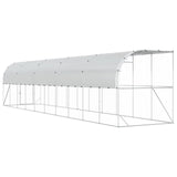 Against Wall Chicken Coop Silver 1000 x 200 x 215 cm 3434739