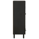 Highboard Black 60x33x100 cm Solid Wood Mango 356849