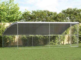 Dog Kennel 2 pcs Silver 4 x 2 x 2 m Galvanised steel 3368328