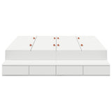 Storage Bed Frame with Drawer White 140 cm Engineered Wood 3335637