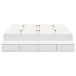 Storage Bed Frame White 236.5 x 150 x 31.5 cm Engineered wood 3335645