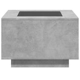 Coffee Table with LED Concrete Grey 60x60x40 cm Engineered Wood 847570