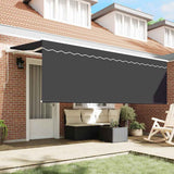 Retractable Awning Retractable Manual Anthracite 350 x 200 cm 3329657