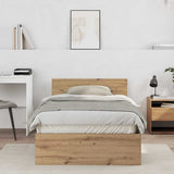 Bed Frame Artisan Oak 203 x 104 x 70 cm Engineered Wood 3376051