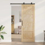 Sliding Door ORKDAL Natural 83 x 232 cm Solid Pine Wood 3445490