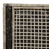 Cushion Box with Storage Light Grey 50 x 50 x 50 cm Poly Rattan 365413