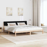 Bed frame Brown and black 200 x 200 cm Solid pine wood 3394340